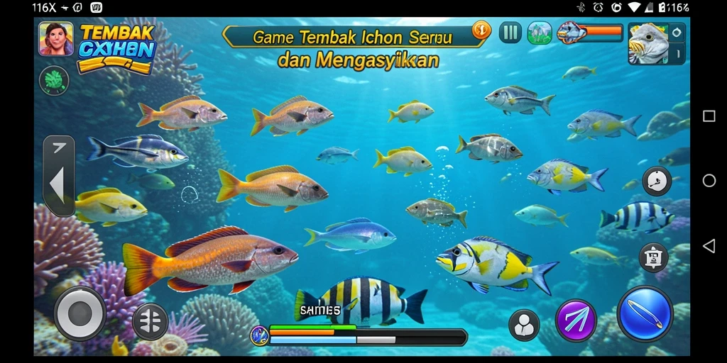 Screenshot gameplay Tembak Ikan yang menampilkan aksi seru.