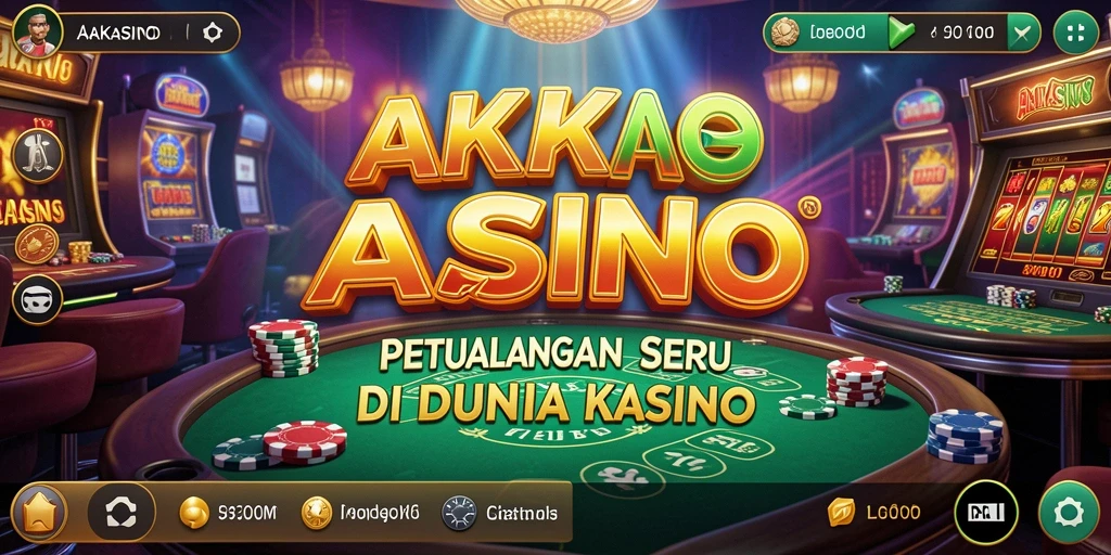 Screenshot utama AAKASINO menampilkan gameplay penuh aksi dan petualangan kasino.