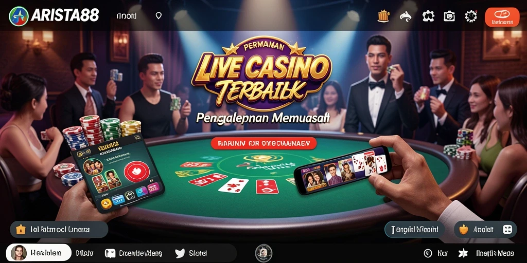 Gameplay Live Casino yang mendebarkan di ARISTA88 dengan dealer profesional.