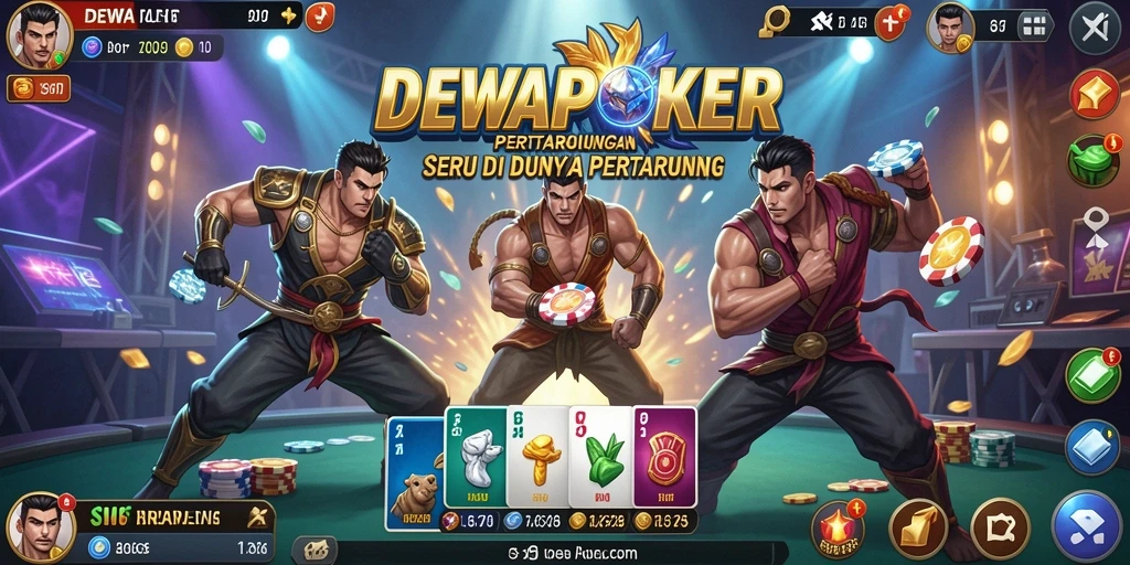 Tampilan gameplay seru dari DEWAPOKER yang menggugah adrenalin.