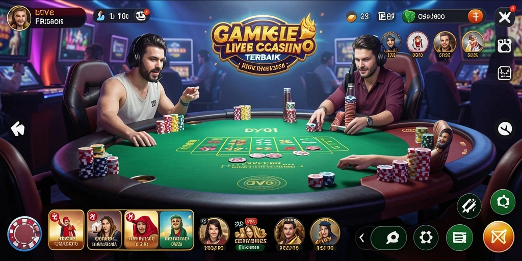 Tampilan gameplay Live Casino yang mendebarkan dan interaktif di DY01.