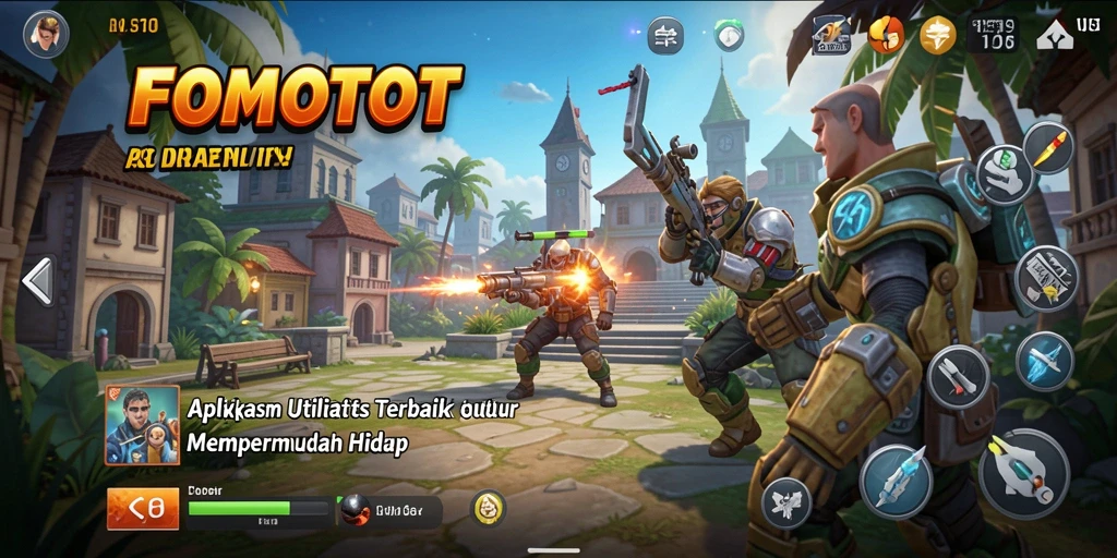 Screenshot utama FOMOTOTO yang menampilkan fitur utilitas.