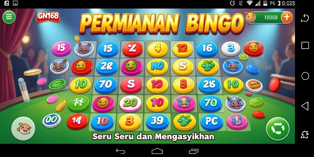 Tampilan gameplay Bingo yang seru dan interaktif di GN168.