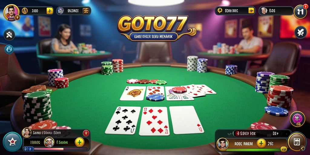 Tampilan menarik dari gameplay Poker di GOTO77.