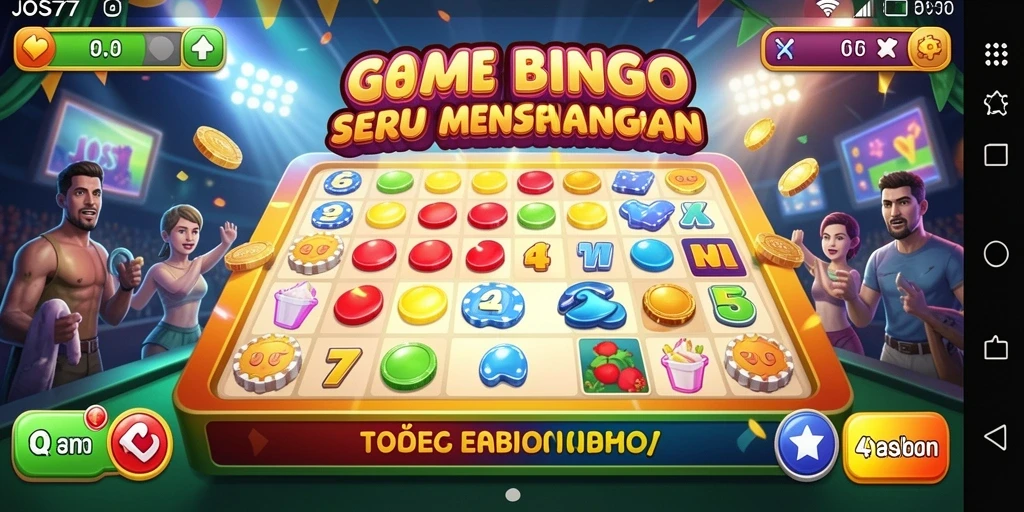 Screenshot gameplay menunjukkan keseruan bermain Bingo di JOS77.