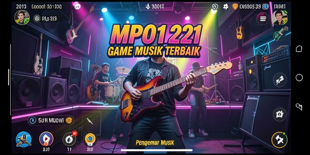 Tampilan menarik dari gameplay MPO1221 yang penuh musik.