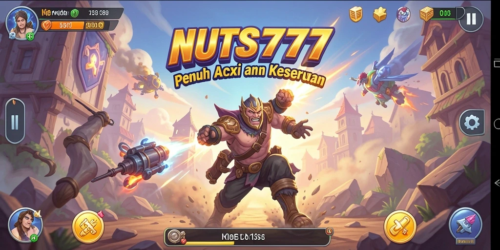 Tangkapan layar NUTS777 menampilkan gameplay seru yang penuh aksi.
