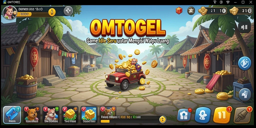 Tampilan gameplay OMTOGEL yang menarik dan sederhana.