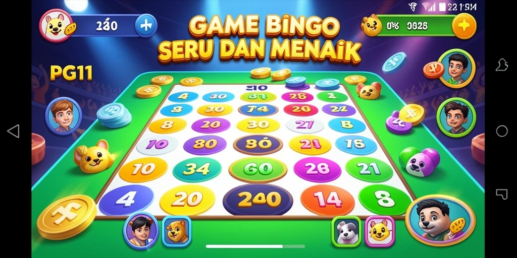 Screenshot PG11 menampilkan momen seru pemain saat bermain Bingo.