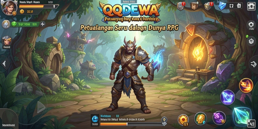 Screenshot permainan <strong>QQDEWA</strong> menampilkan aksi seru dalam petualangan RPG.