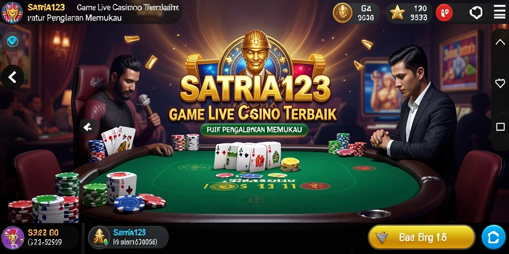 Tampilan gameplay Live Casino yang menegangkan dan interaktif.