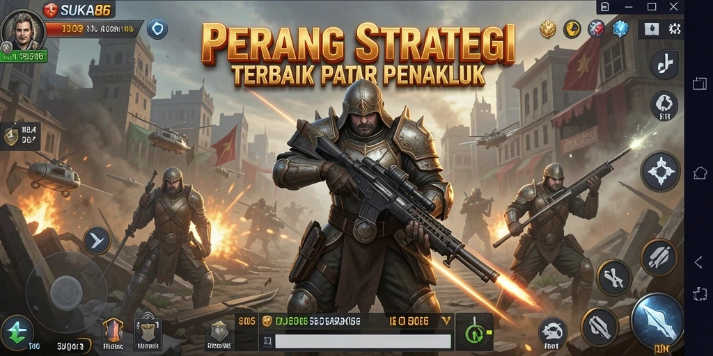 Tangkapan layar menampilkan pertempuran strategis yang mendebarkan di SUKA86.